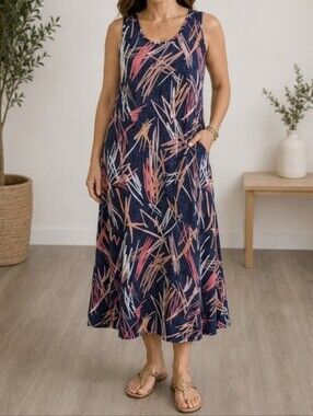 NWT Sleeveless maxi dress, soft stretch material Karen Hart Boutique brand Sz M